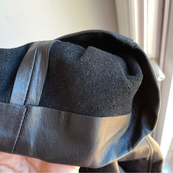 Black High Waisted Leather Trousers Sz 10 Bedoya & Sly Canada Women’s Pants EUC - Picture 10 of 10